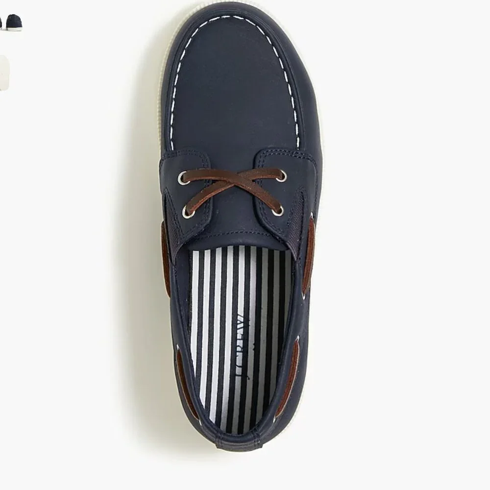 J.CREW‎ Factory Crew Cuts Boys' Boat Shoes Blue Loafers Size 12